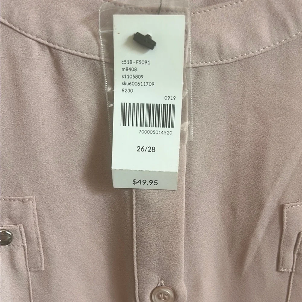 Pale Pink Sheer Women's Top by Lane Bryant - Picture 3 of 11